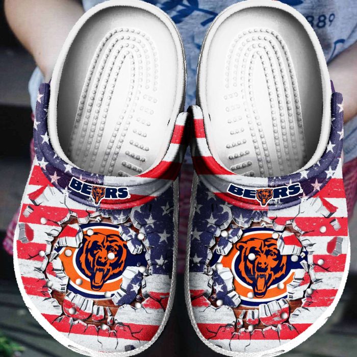 Chicago Bears Crocs Crocband Clog Comfortable Water Shoes BCL0482