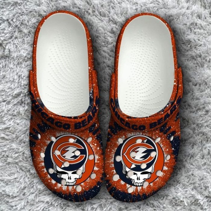 Chicago Bears Grateful Dead Classic Crocs Crocband Clog Comfortable Water Shoes BCL1438