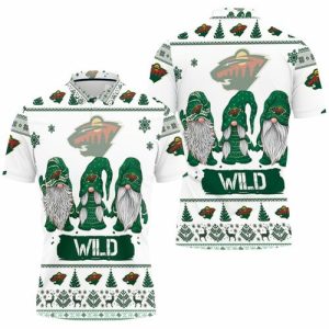Christmas Gnomes Minnesota Wild Ugly Christmas Polo Shirt PLS2793
