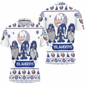 Christmas Gnomes New York Islanders Ugly Sweatshirt Christmas 3D Polo Shirt PLS2790