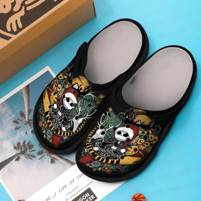 Christmas Plan Jack Skellington The Nightmare Before Christmas Movie Vangogh Painting Crocs Clog Shoes BCL1749