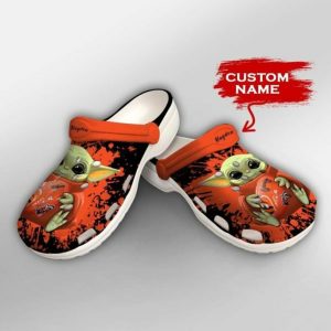 Cincinnati Bengals Baby Yoda Custom Name Crocs Crocband Clog Comfortable Water Shoes BCL1778