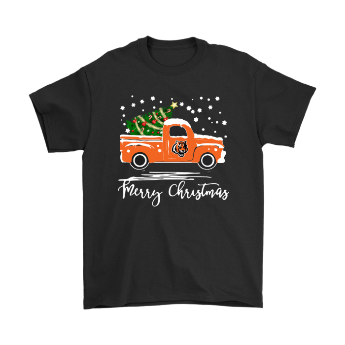 Cincinnati Bengals Car With Christmas Tree Merry Christmas Unisex T-Shirt Kid T-Shirt LTS1812
