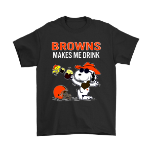 Cleveland Browns Makes Me Drink Snoopy And Woodstock Unisex T-Shirt Kid T-Shirt LTS2002