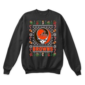 Cleveland Browns X Grateful Dead Christmas Ugly Sweater Unisex T-Shirt Kid T-Shirt LTS2107