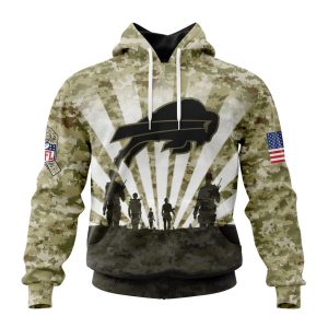 Custom NFL Buffalo Bills Salute To Service - Honor Veterans And Their Families Unisex Hoodie TH0867