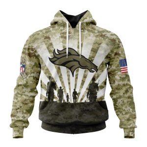 Custom NFL Denver Broncos Salute To Service - Honor Veterans And Their Families Unisex Hoodie TH0873