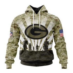 Custom NFL Green Bay Packers Salute To Service - Honor Veterans And Their Families Unisex Hoodie TH0875