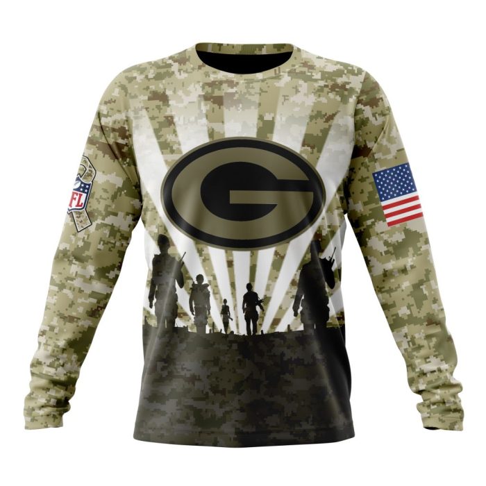 Custom NFL Green Bay Packers Salute To Service - Honor Veterans And Their Families Unisex Sweatshirt SWS012