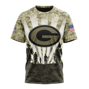 Custom NFL Green Bay Packers Salute To Service - Honor Veterans And Their Families Unisex Tshirt TS2729