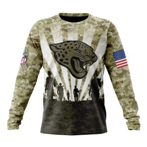 Custom NFL Jacksonville Jaguars Salute To Service - Honor Veterans And Their Families Unisex Sweatshirt SWS015
