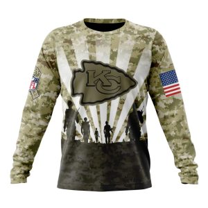 Custom NFL Kansas City Chiefs Salute To Service - Honor Veterans And Their Families Unisex Sweatshirt SWS016