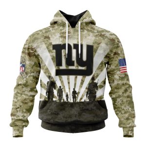 Custom NFL New York Giants Salute To Service - Honor Veterans And Their Families Unisex Hoodie TH0887