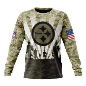 Custom NFL Pittsburgh Steelers Salute To Service - Honor Veterans And Their Families Unisex Sweatshirt SWS027