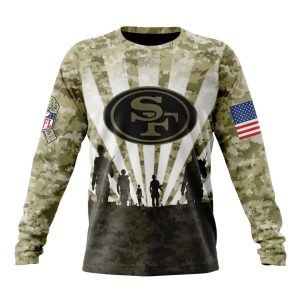 Custom NFL San Francisco 49ers Salute To Service - Honor Veterans And Their Families Unisex Sweatshirt SWS028