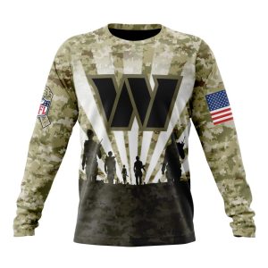 Custom NFL Washington Commanders Salute To Service - Honor Veterans And Their Families Unisex Sweatshirt SWS032