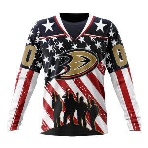 Custom NHL Anaheim Ducks Specialized Kits For Honor US's Military Unisex Sweatshirt SWS995
