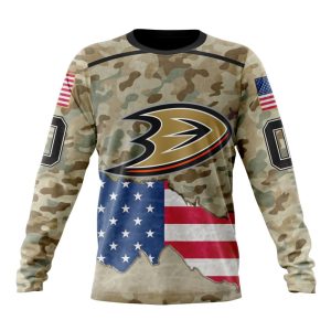 Custom NHL Anaheim Ducks Specialized Kits For United State With Camo Color Unisex Sweatshirt SWS996