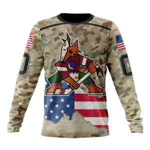 Custom NHL Arizona Coyotes Specialized Kits For United State With Camo Color Unisex Sweatshirt SWS1003