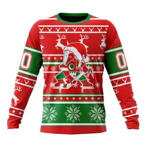 Custom NHL Arizona Coyotes Specialized Unisex Christmas Is Coming Santa Claus Unisex Sweatshirt SWS1005