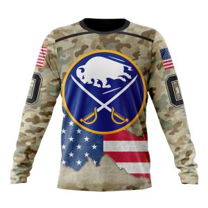 Custom NHL Buffalo Sabres Specialized Kits For United State With Camo Color Unisex Sweatshirt SWS1017