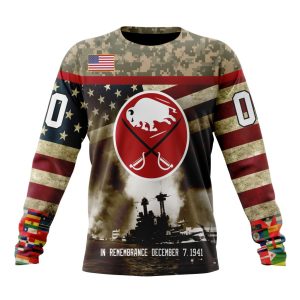 Custom NHL Buffalo Sabres Specialized Unisex Kits Remember Pearl Harbor Unisex Sweatshirt SWS1020