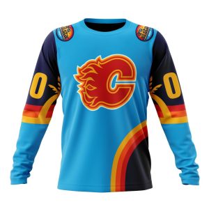 Custom NHL Calgary Flames Special All-Star Game Atlantic Ocean Unisex Sweatshirt SWS1021