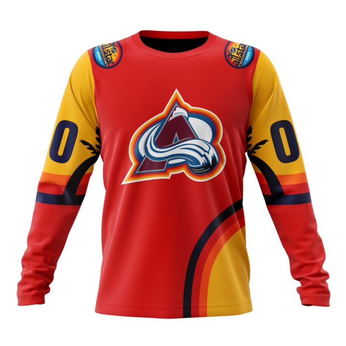 Custom NHL Colorado Avalanche Special All-Star Game Florida Sunset Unisex Sweatshirt SWS1041