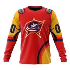 Custom NHL Columbus Blue Jackets Special All-Star Game Florida Sunset Unisex Sweatshirt SWS1048