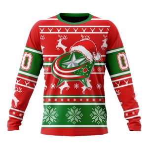 Custom NHL Columbus Blue Jackets Specialized Unisex Christmas Is Coming Santa Claus Unisex Sweatshirt SWS1052