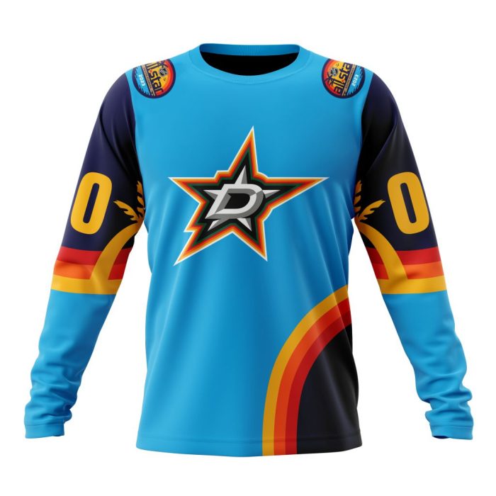 Custom NHL Dallas Star Special All-Star Game Atlantic Ocean Unisex Sweatshirt SWS1054