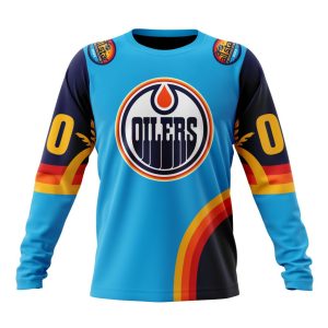 Custom NHL Edmonton Oilers Special All-Star Game Atlantic Ocean Unisex Sweatshirt SWS1068