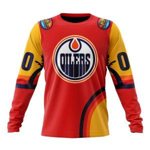 Custom NHL Edmonton Oilers Special All-Star Game Florida Sunset Unisex Sweatshirt SWS1069