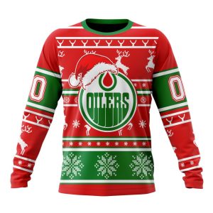 Custom NHL Edmonton Oilers Specialized Unisex Christmas Is Coming Santa Claus Unisex Sweatshirt SWS1072