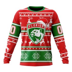 Custom NHL Florida Panthers Specialized Unisex Christmas Is Coming Santa Claus Unisex Sweatshirt SWS1078