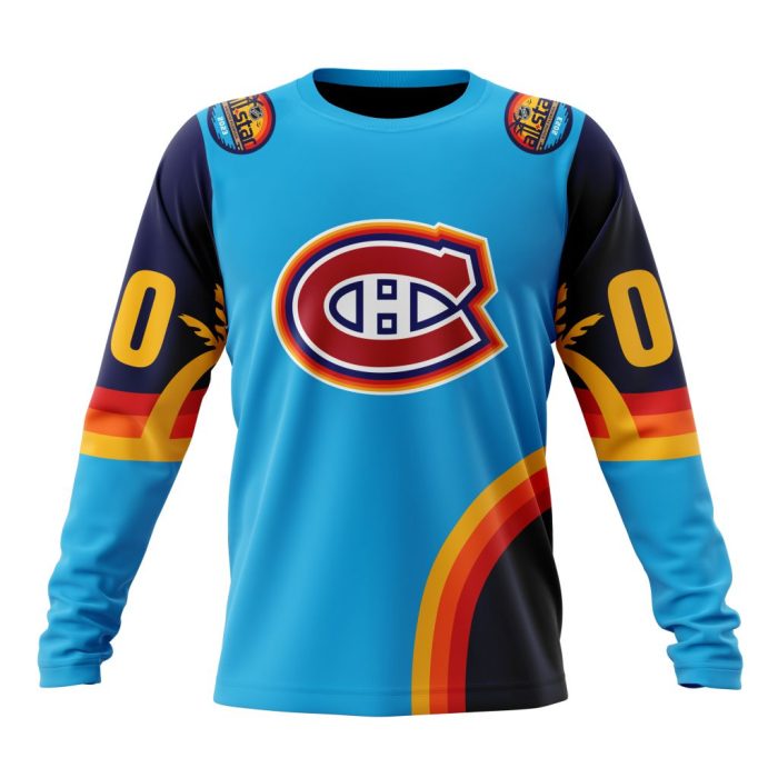 Custom NHL Montreal Canadiens Special All-Star Game Atlantic Ocean Unisex Sweatshirt SWS1094