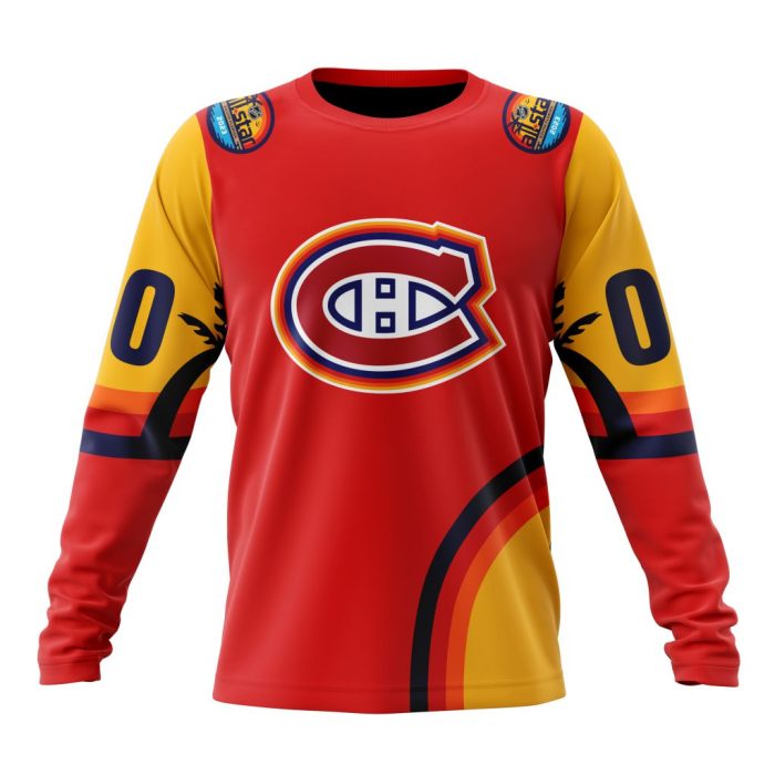 Custom NHL Montreal Canadiens Special All-Star Game Florida Sunset Unisex Sweatshirt SWS1095