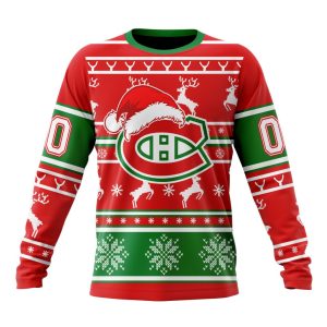Custom NHL Montreal Canadiens Specialized Unisex Christmas Is Coming Santa Claus Unisex Sweatshirt SWS1098