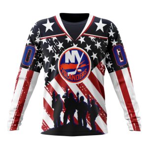 Custom NHL New York Islanders Specialized Kits For Honor US's Military Unisex Sweatshirt SWS1114