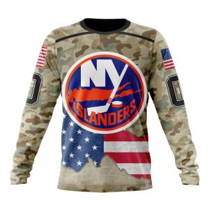 Custom NHL New York Islanders Specialized Kits For United State With Camo Color Unisex Sweatshirt SWS1115