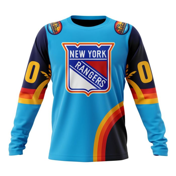 Custom NHL New York Rangers Special All-Star Game Atlantic Ocean Unisex Sweatshirt SWS1119