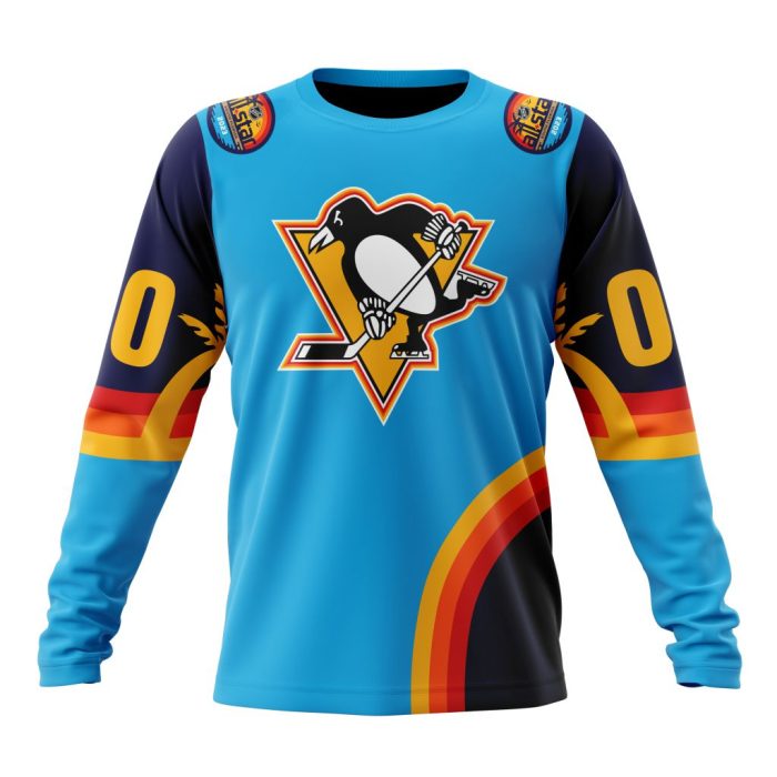 Custom NHL Pittsburgh Penguins Special All-Star Game Atlantic Ocean Unisex Sweatshirt SWS1138