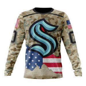 Custom NHL Seattle Kraken Specialized Kits For United State With Camo Color Unisex Sweatshirt SWS1155