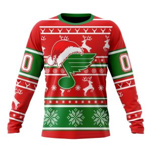Custom NHL St. Louis Blues Specialized Unisex Christmas Is Coming Santa Claus Unisex Sweatshirt SWS1166