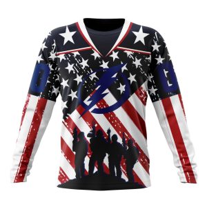 Custom NHL Tampa Bay Lightning Specialized Kits For Honor US's Military Unisex Sweatshirt SWS1170