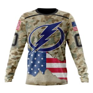 Custom NHL Tampa Bay Lightning Specialized Kits For United State With Camo Color Unisex Sweatshirt SWS1171