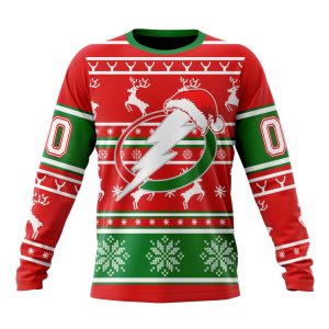 Custom NHL Tampa Bay Lightning Specialized Unisex Christmas Is Coming Santa Claus Unisex Sweatshirt SWS1173