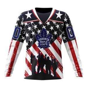 Custom NHL Toronto Maple Leafs Specialized Kits For Honor US's Military Unisex Sweatshirt SWS1177