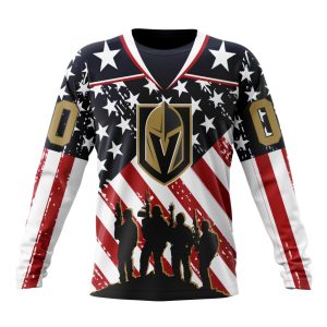 Custom NHL Vegas Golden Knights Specialized Kits For Honor US's Military Unisex Sweatshirt SWS1187