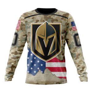 Custom NHL Vegas Golden Knights Specialized Kits For United State With Camo Color Unisex Sweatshirt SWS1188